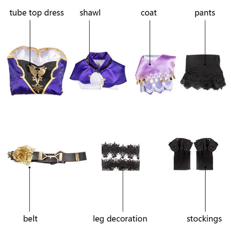 Костюм для косплея Лиза из Genshin Impact - Элегантное платье для фанатов