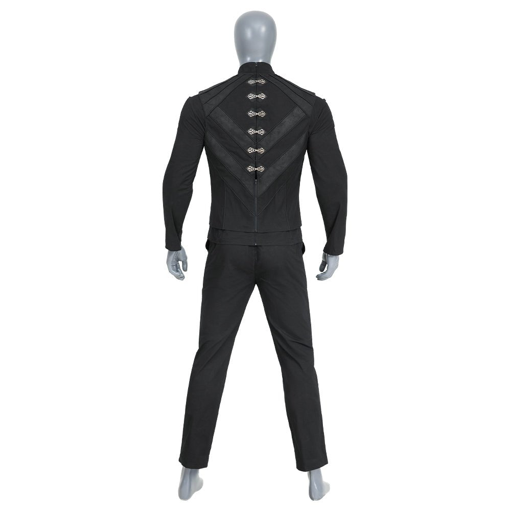 Мужской костюм джедая Байлан Сколл Deluxe: рыцарский доспех, черный боевой костюм для косплея Звездные Войны