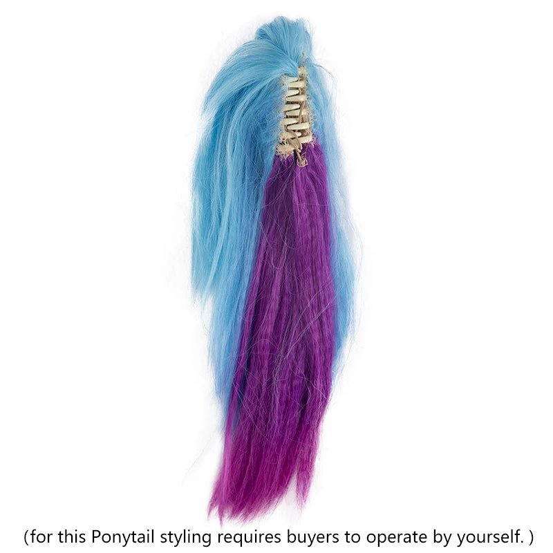 LOL Star Guardian Akali Костюмный Парик 40см Смешанный Цвет Женщины