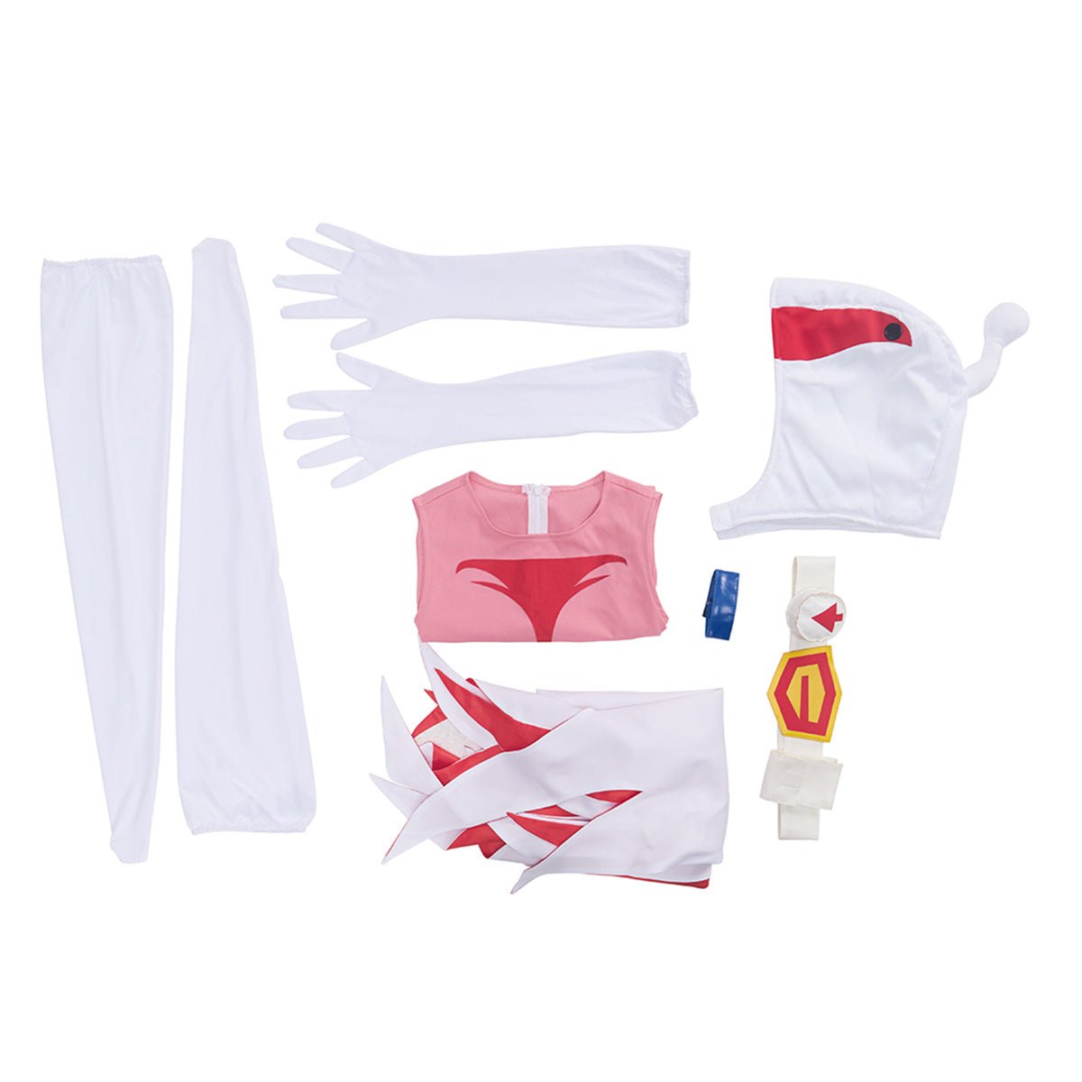 Научная ниндзя команда Гатчаман Розовая Джун Костюм для косплея – Официальный аниме костюм