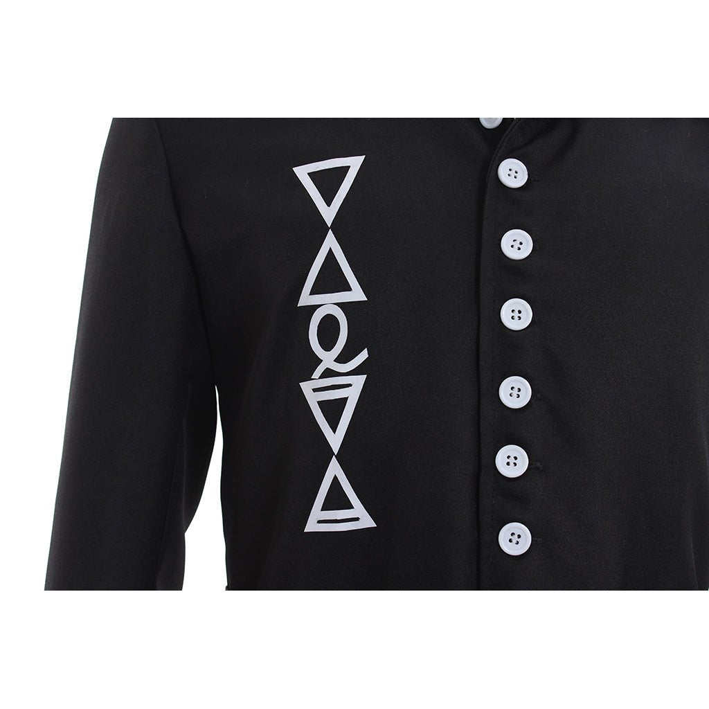 Костюм Безликого Гуля Ghost B.C. – Унисекс Длинное Черное Пальто, Вдохновленное Шведской Группой Ghost