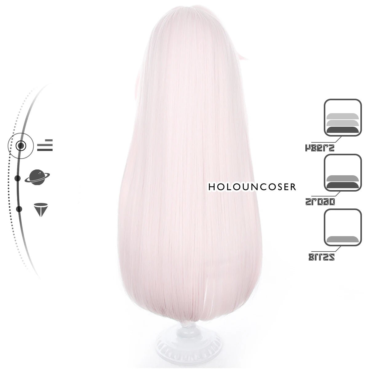 Honkai Star Rail Игра Клара Косплей Парик Розовая Сетка Термостойкий Синтетический Волос Регулируемый Размер Хэллоуин Рождественская Вечеринка