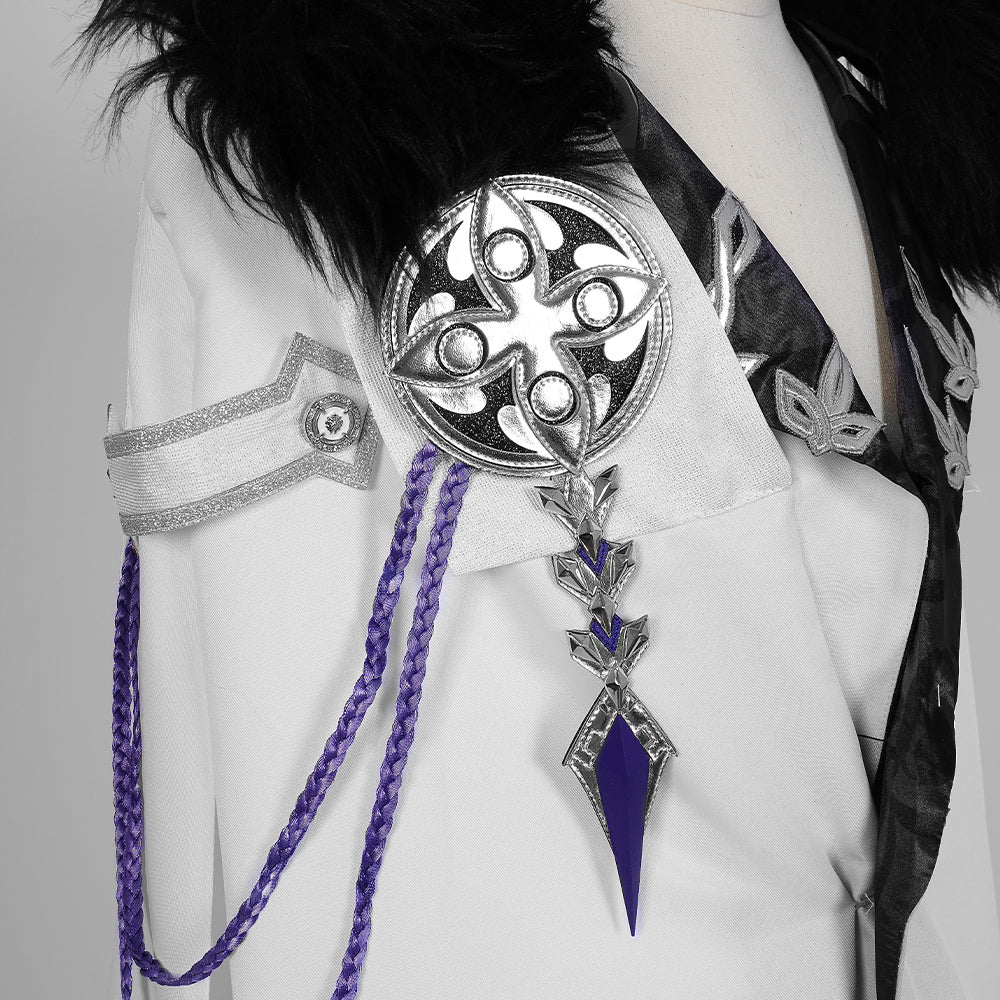 Genshin Impact Плащ Фатуи Костюм для косплея Перр Панталон Тарталья Арлекин Доктор Сандрон Коломбина Регретор