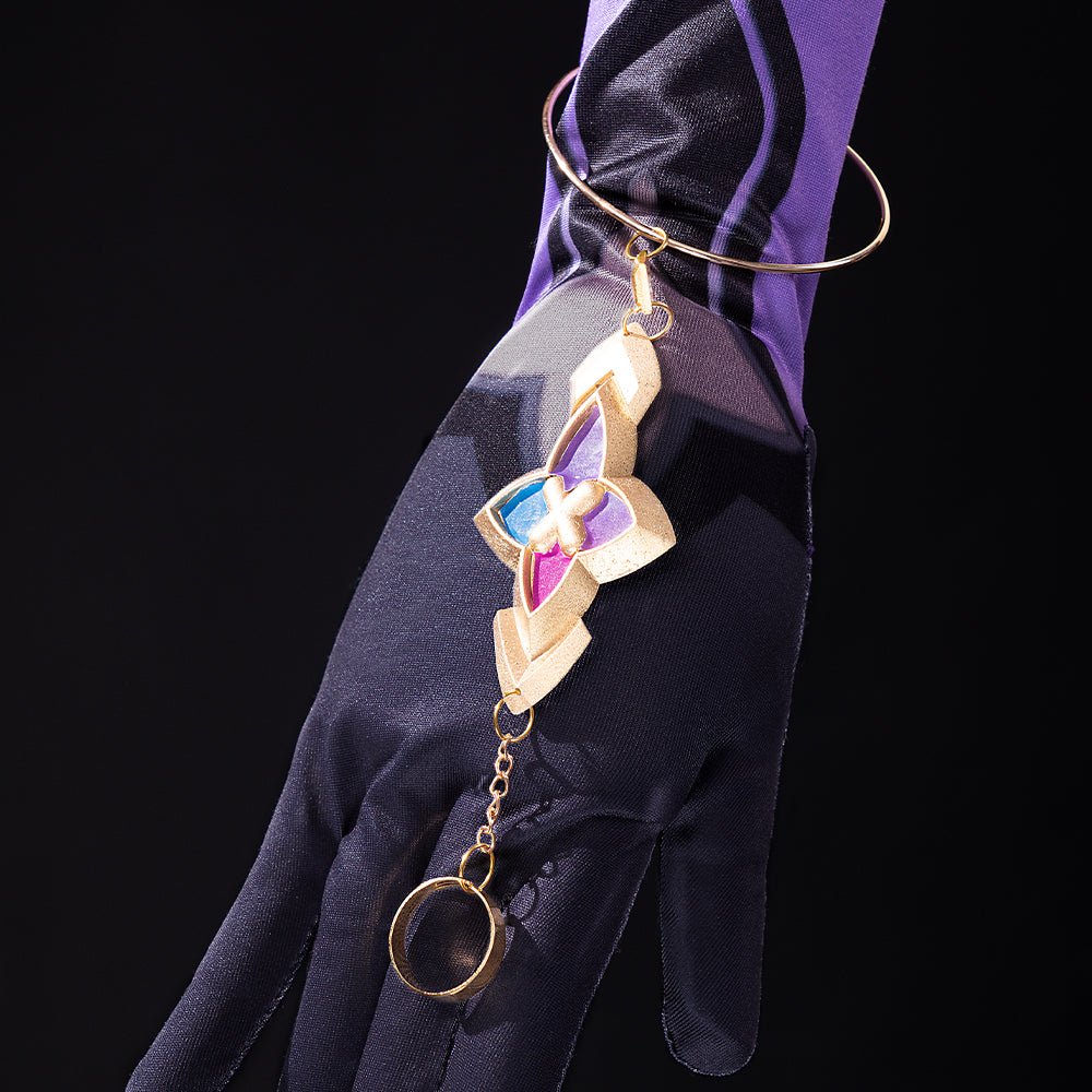 Костюм для косплея Черный Лебедь из Honkai Star Rail | Фиолетовое платье, парик и аксессуары