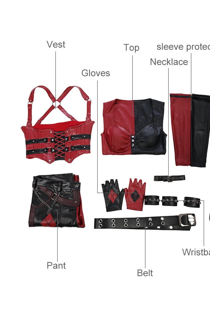 Костюм Харли Квин из Batman: Arkham City для косплея - высокое качество