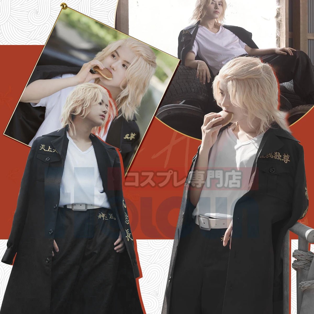 Костюм для косплея Manjiro Sano Mikey из Tokyo Manji Gang: Пальто, Футболка, Брюки