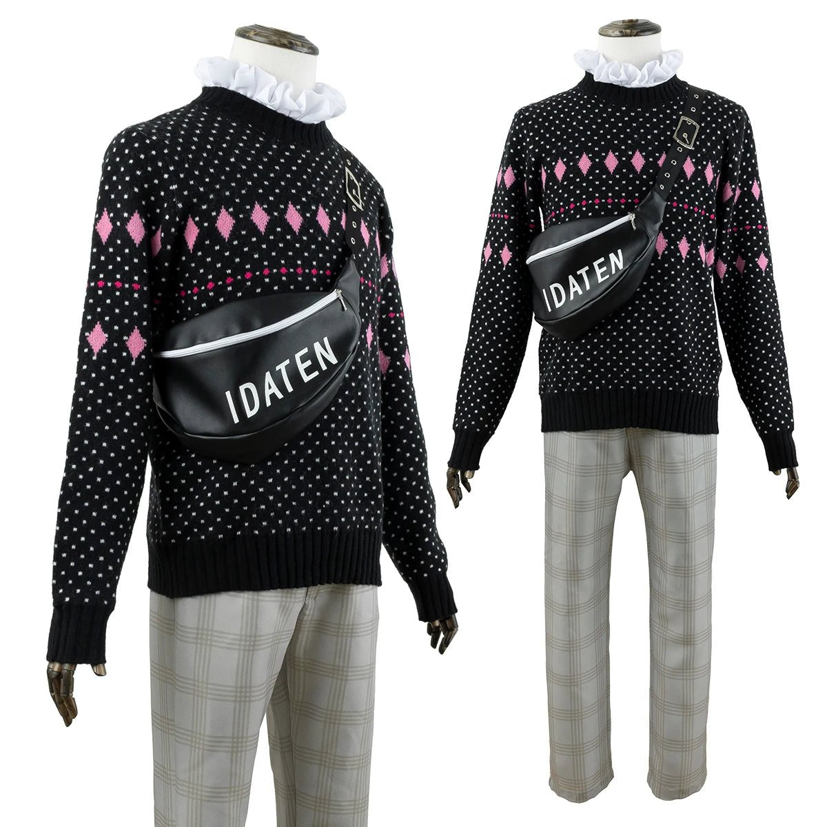 Костюм для косплея Чигири из аниме Blue Lock: парик, свитер, брюки и сумка