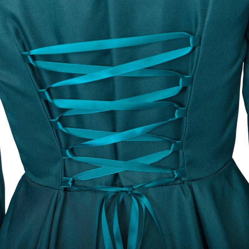 Винтажное готическое платье с высокой-низкой талией – Женский средневековый косплейный костюм с длинными рукавами