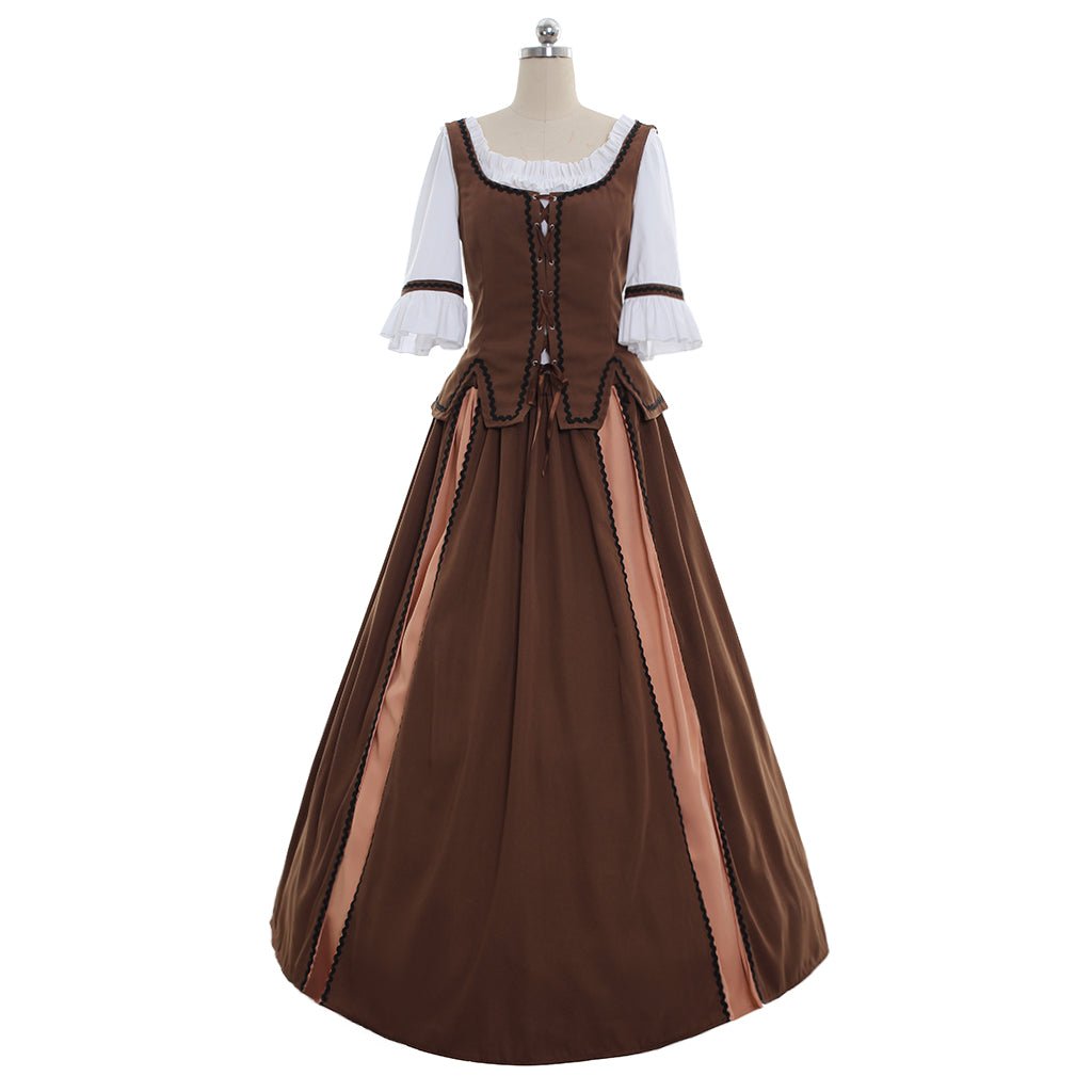 Индивидуально Сшитое Средневековое Бальное Платье Викторианское Платье Костюм Готическое Вечернее Зеленое Платье Вампира для Хэллоуина и Карнавала