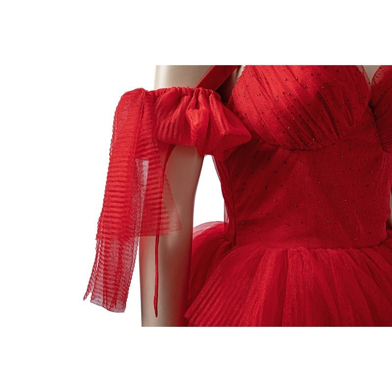 Костюм Харли Квинн в красном платье из фильма 'Отряд самоубийц 2' для Хэллоуина