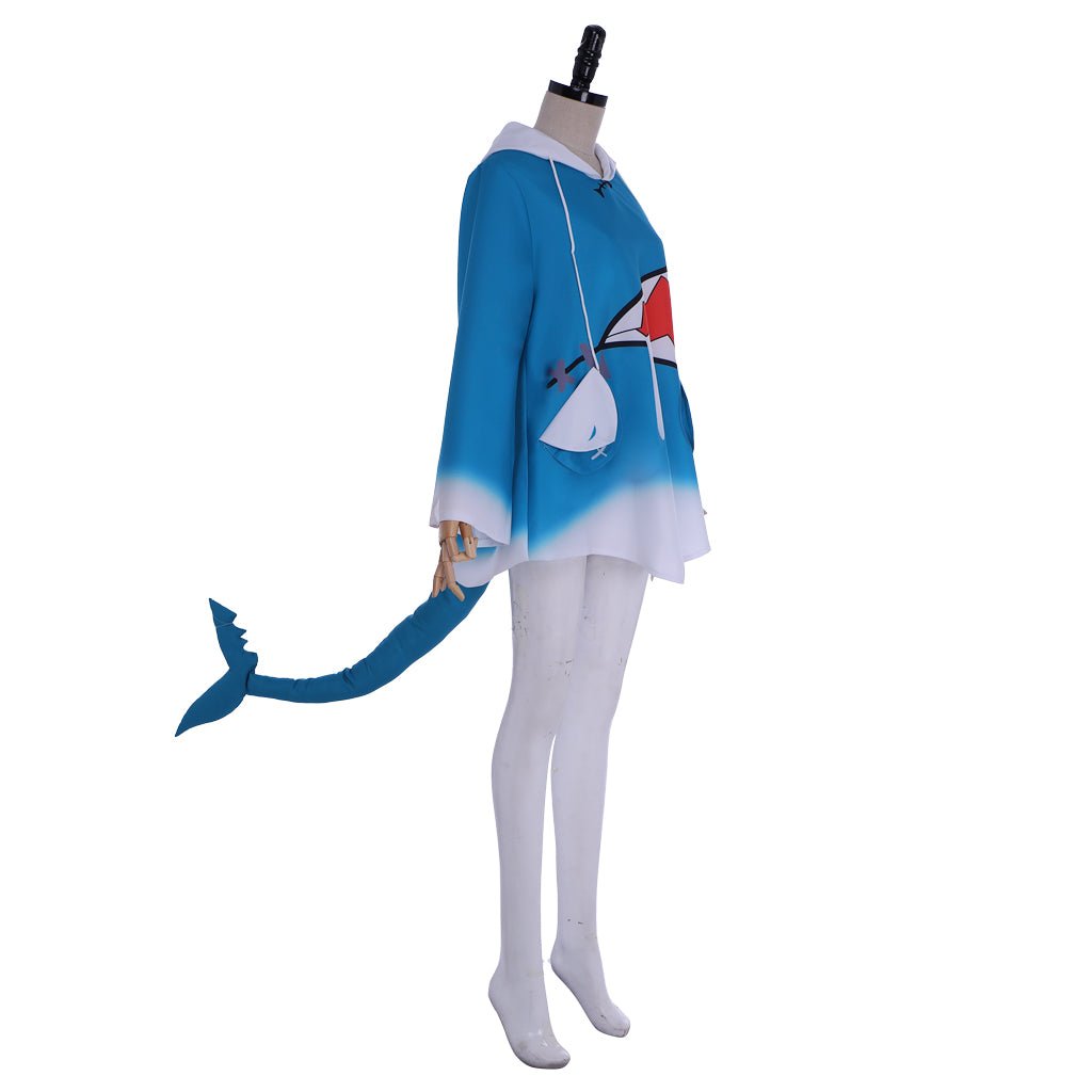 Костюм для косплея Hololive VTuber Gawr Gura Shark Hoodie