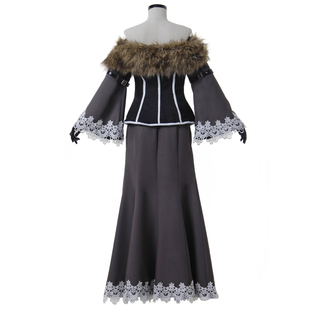 FFX Lulu Костюм для косплея | Черная Магия Женский Наряд с Аксессуарами | Final Fantasy