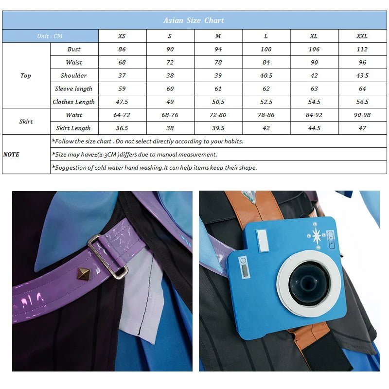 Костюм Марта 7-го для косплея по игре Honkai Star Rail, милый синий женский наряд