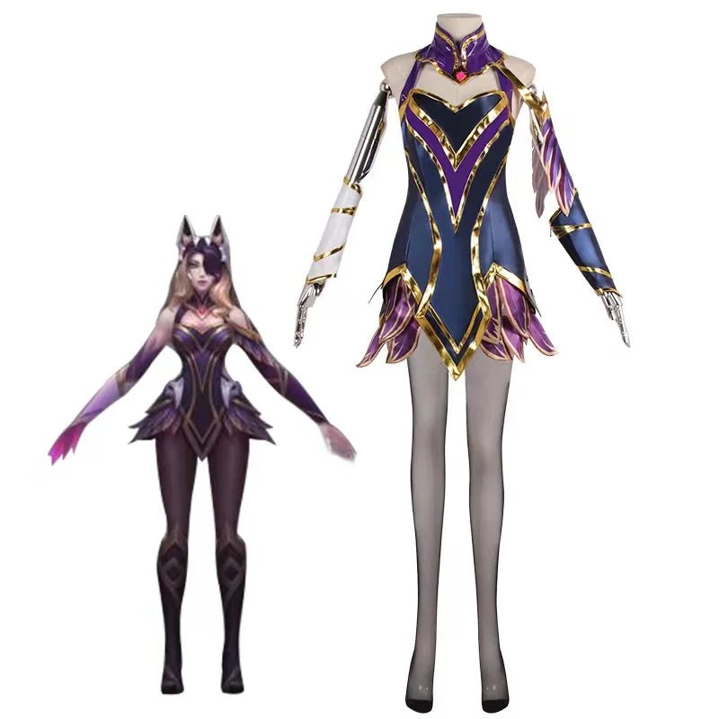 Костюм для косплея Ahri из игры LOL для женщин на Хэллоуин и карнавалы
