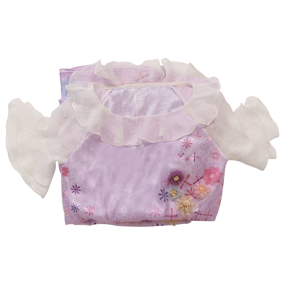 Женский костюм Исабела Мадригал: Розовое цветочное платье для Хэллоуина и косплея