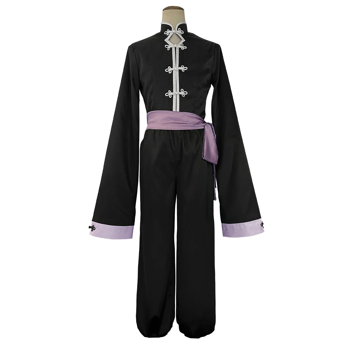 Костюм Наги из аниме Blue Lock: черный костюм Кунг Фу и парик