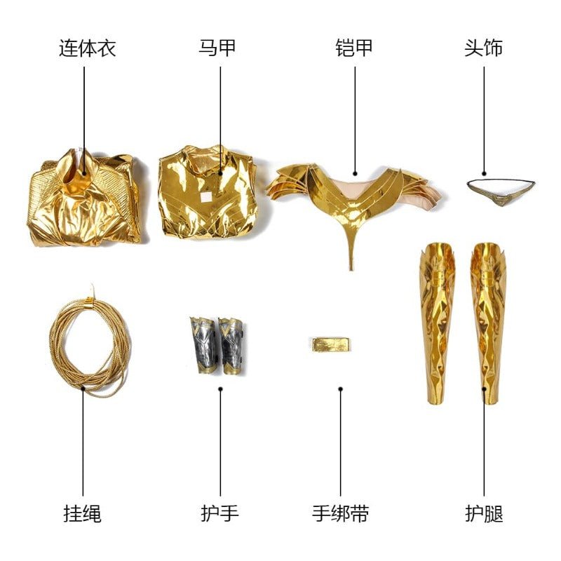 Золотой боевой доспех Дианы Принц для Хэллоуина и карнавала