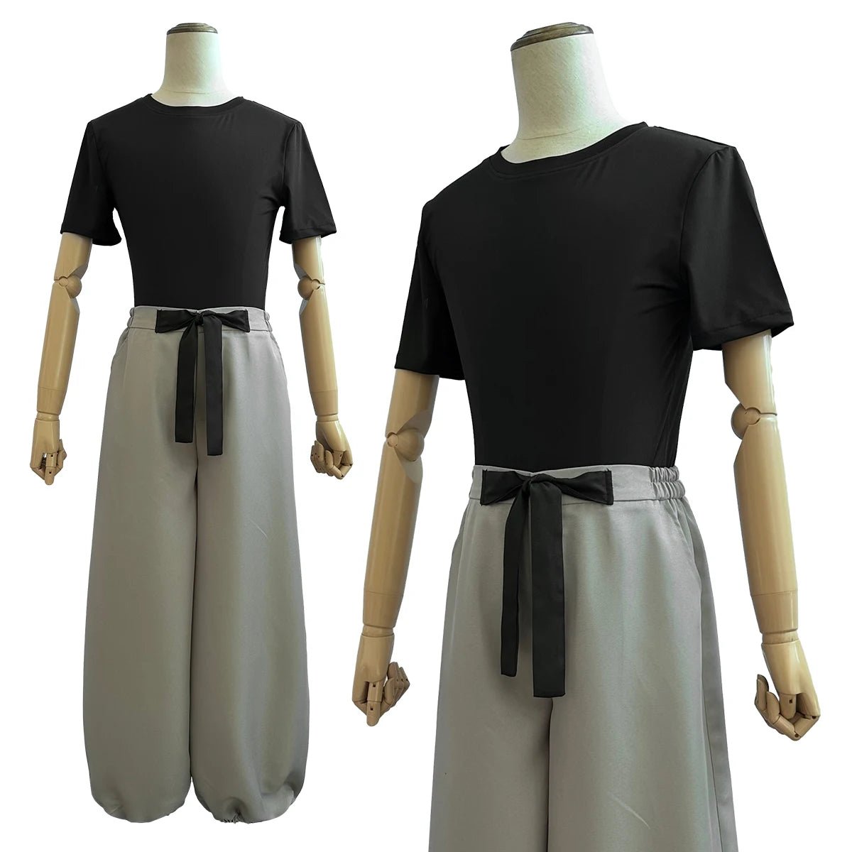 Костюм для косплея Gojo Satoru и Fushiguro Toji из Jujutsu Kaisen: парик, футболка, брюки и сетка с розами