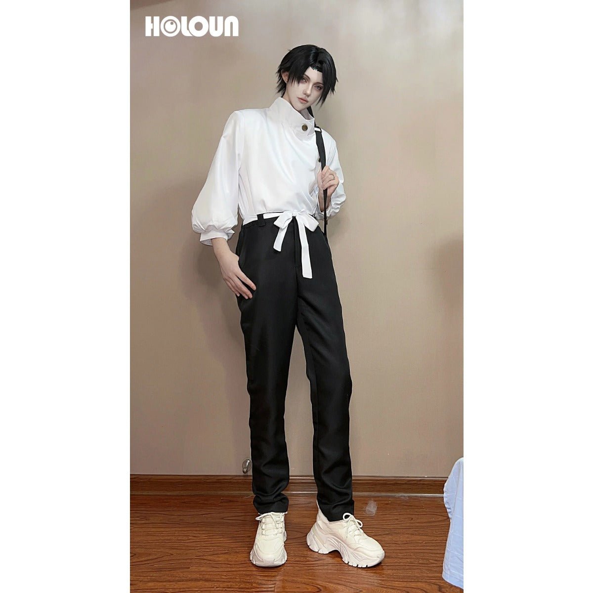 Костюм Юты Оккоцу из аниме Jujutsu Kaisen для косплея: пиджак, черные брюки, парик