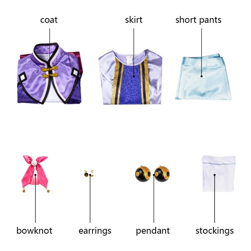 Костюм для косплея Qiqi из Genshin Impact, стандартный размер, наряд на Хэллоуин