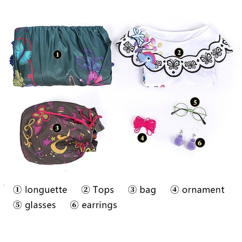 Платье Принцессы Мирабель из Энканто Костюм для Хэллоуина