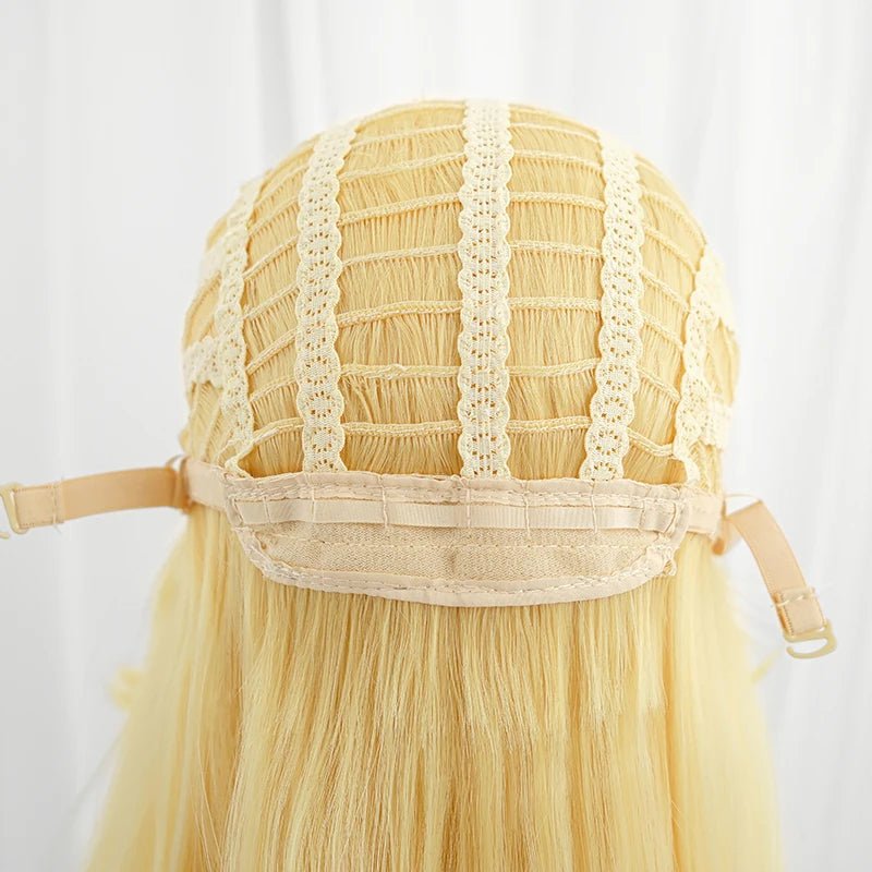 Игра LOL Любовный Люкс Костюмный Парик 85см Желтый Женский Костюмные Парики Теплостойкий Синтетический Волос