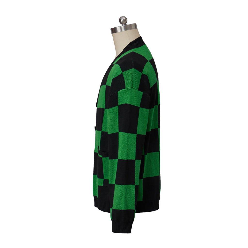 Кардиган Тандзиро Камадо для косплея из аниме «Истребитель демонов» | Уютный свитер в стиле аниме