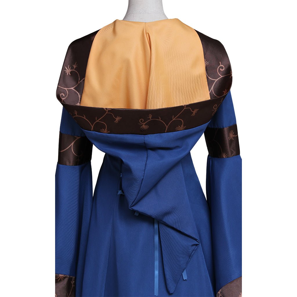 Средневековое платье с капюшоном для женщин, готический костюм, высокая талия, шнуровка, винтажное европейское вечернее платье