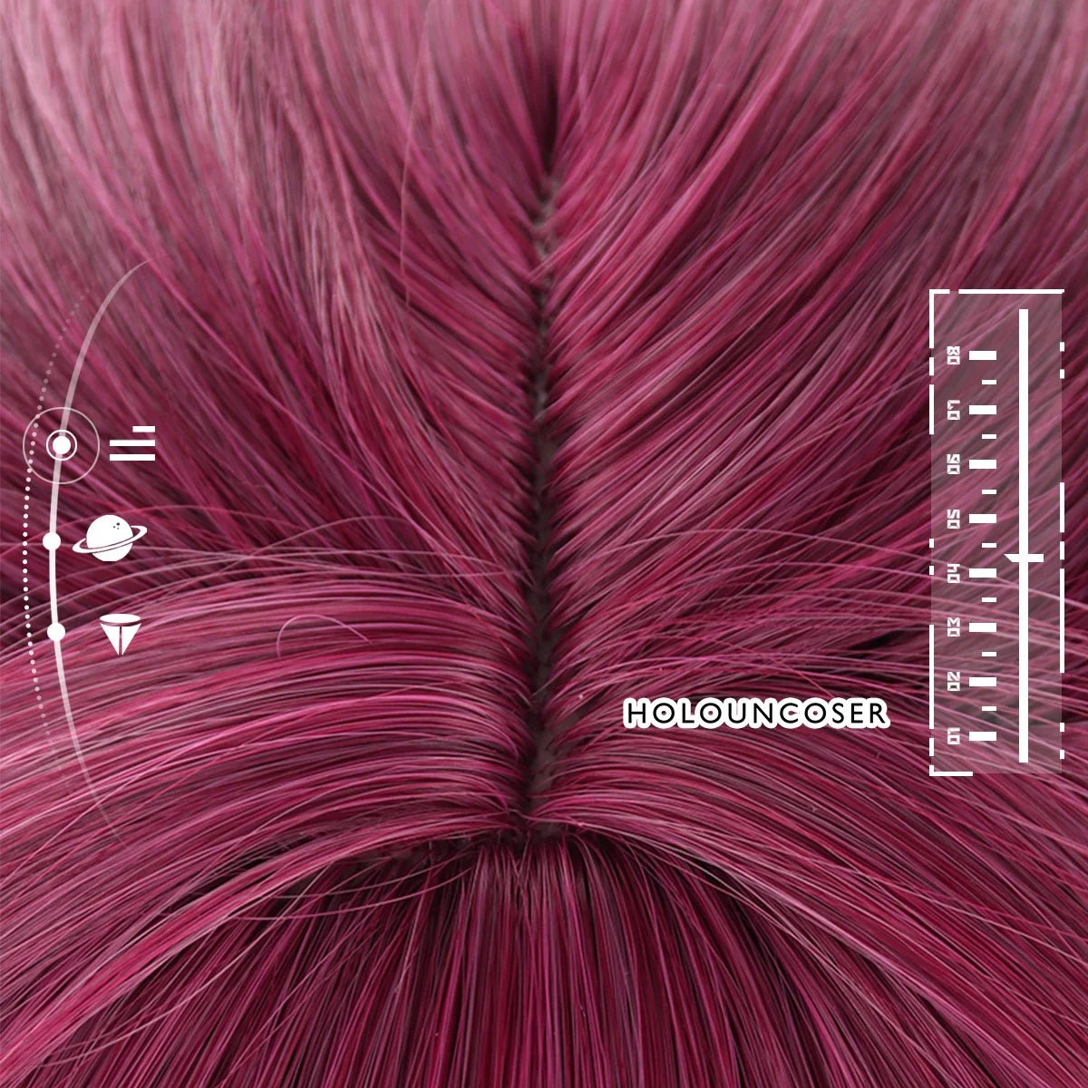 Парик для косплея Кафки из игры Honkai Star Rail, роза сетка, термостойкий синтетический волокон, регулируемый размер, Хэллоуин, Рождественская вечеринка