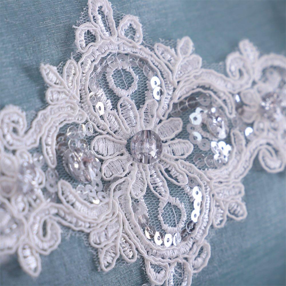 Платье в стиле рококо Марии Антуанетты 18 века - Элегантное голубое кружевное платье