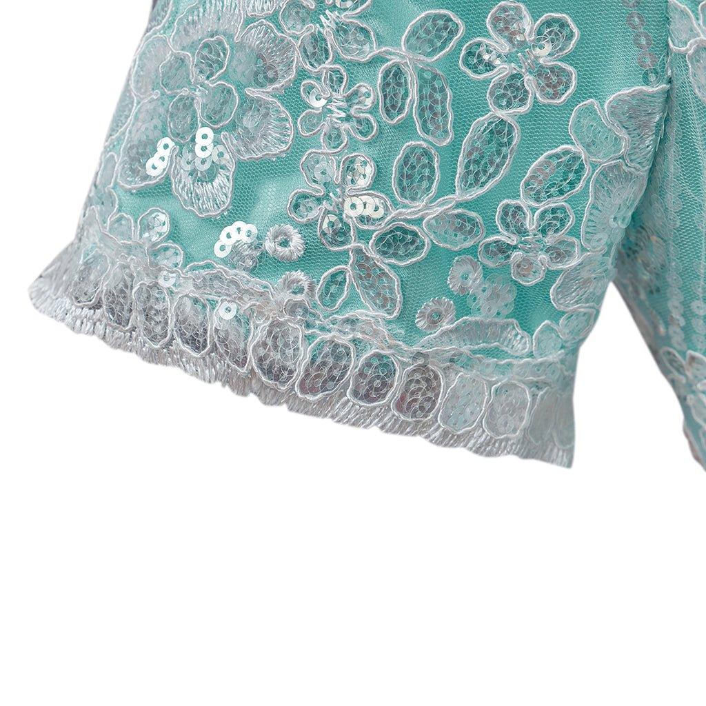 Синий сверкающий шелковый Empire наряд | Костюм для косплея в стиле регентства, вдохновленный Кейт Шарма