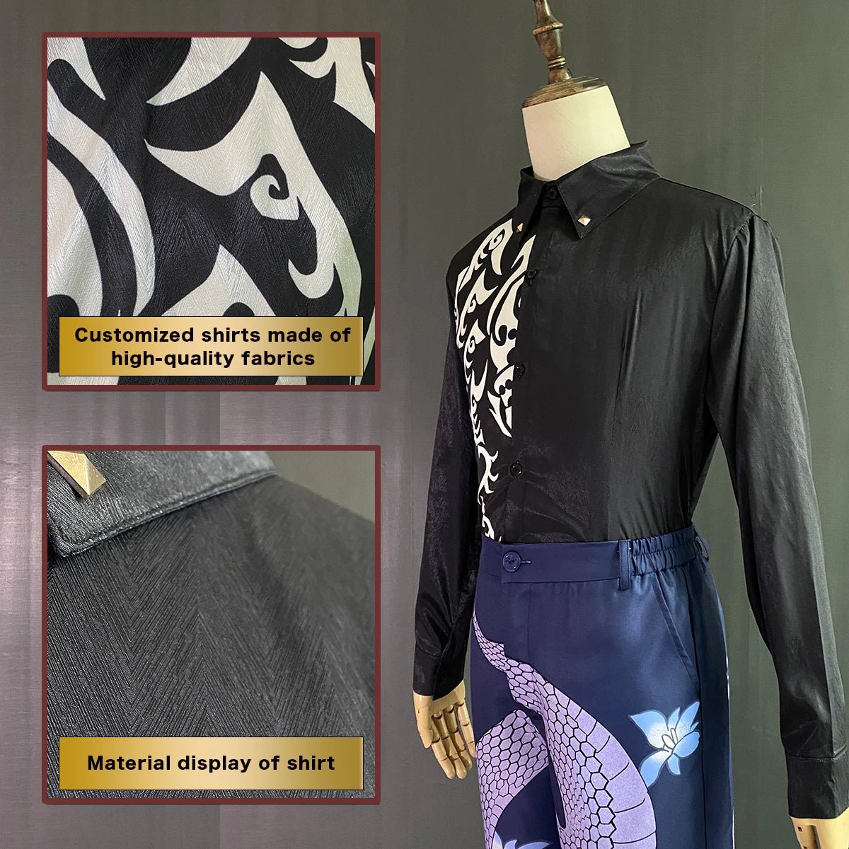 Токийский аниме костюм Риндо Хайтани Змеиный костюм Фиолетовый для косплея, Хэллоуина, Рождества