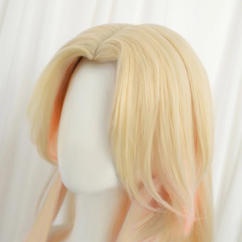 LOL Вечная Легенда Ари Костюмный Парик 75см Желто-Красный