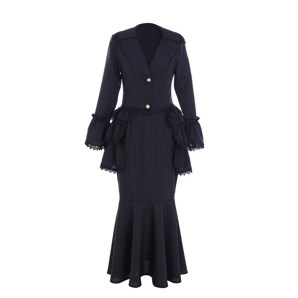 Викторианское готическое черное платье с корсетом и юбкой бюстье | Стимпанк костюм южной красавицы гражданской войны