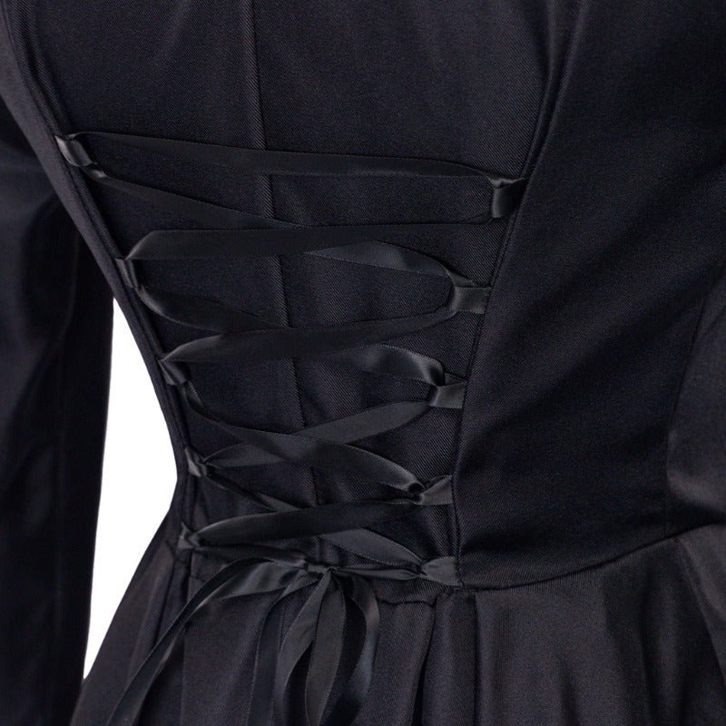 Винтажное готическое платье с высокой-низкой талией – женский средневековый костюм для косплея с длинными рукавами