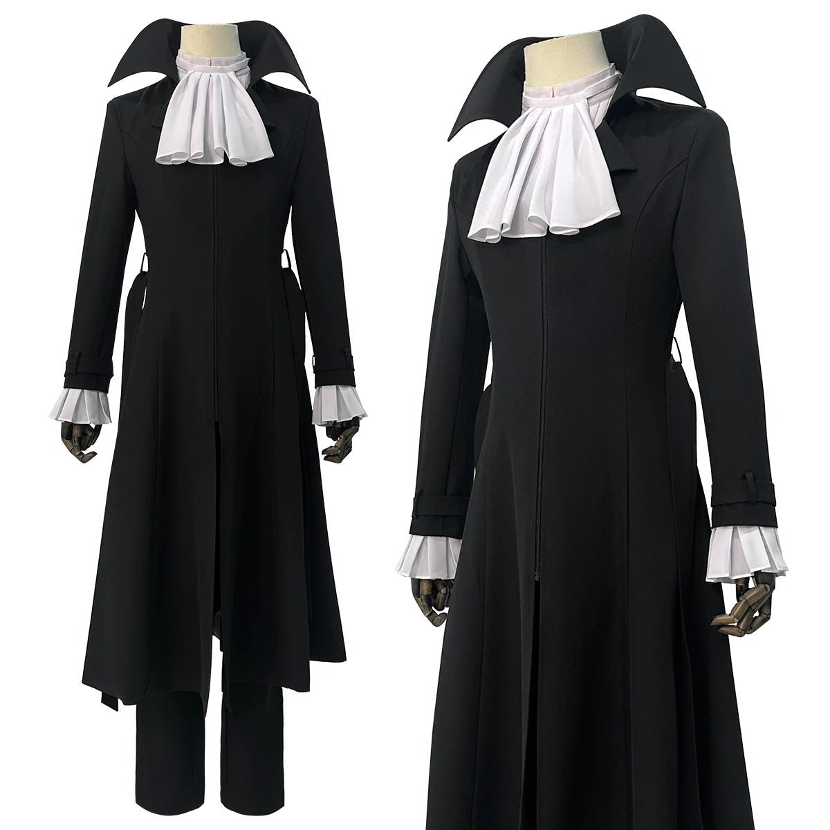 Костюм для косплея Акутагавы Рюноскэ из Bungo Stray Dogs: парик, пальто, полный набор