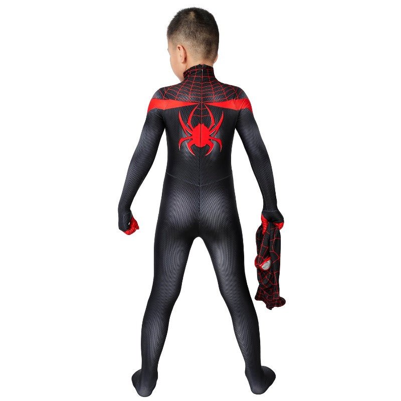 Костюм Spider-Man Miles Morales для детей, косплей комбинезон