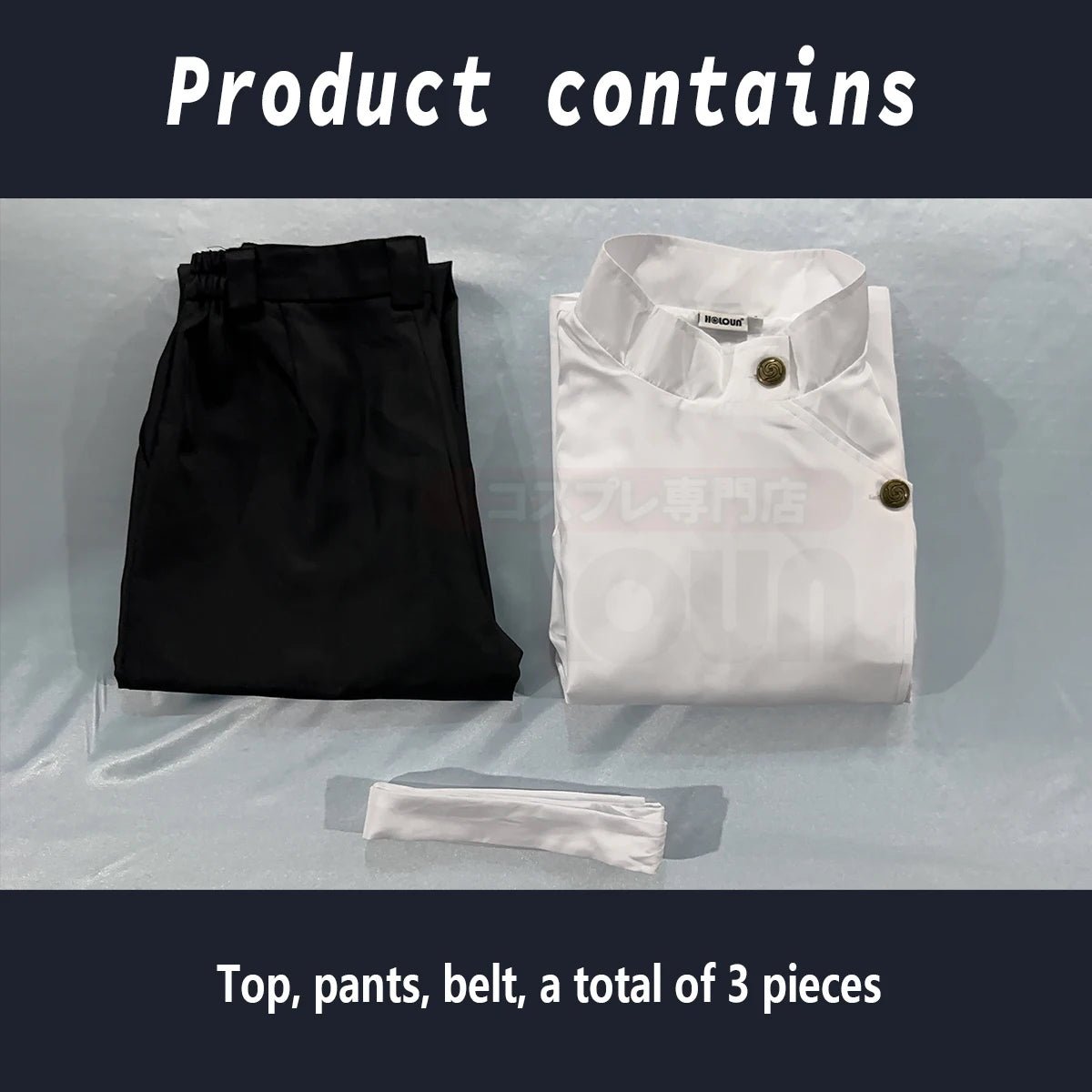 Костюм Юты Оккоцу из аниме Jujutsu Kaisen для косплея: пиджак, черные брюки, парик