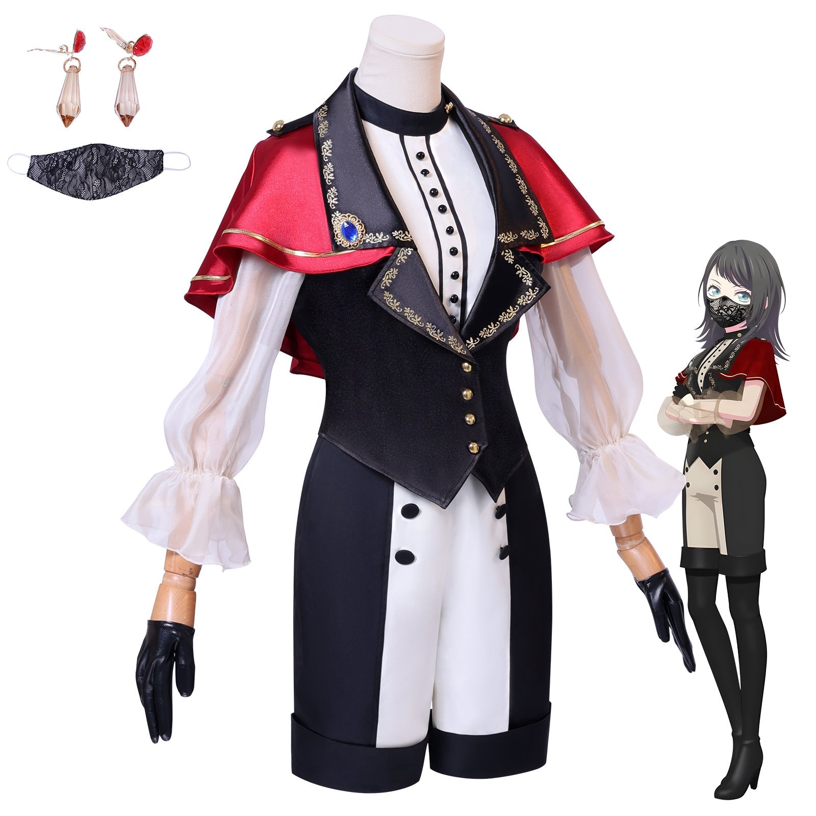 Костюм для косплея Hane Hina из BanG Dream! Ave Mujica