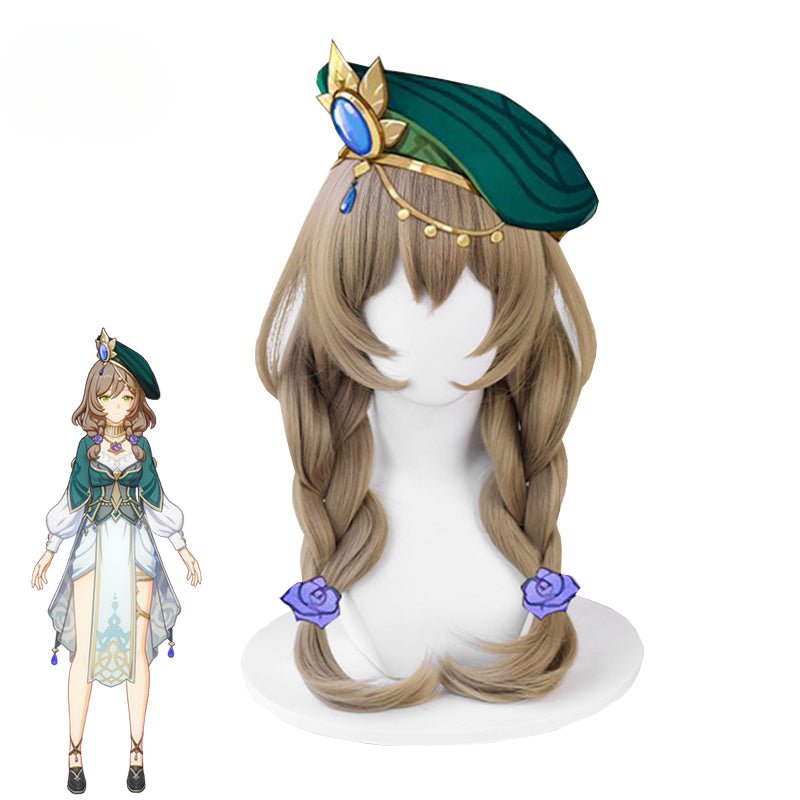 Genshin Impact Lisa Костюмный Парик A Под Тенью Lisa Женские Костюмные Парики Термостойкие Синтетические Волосы