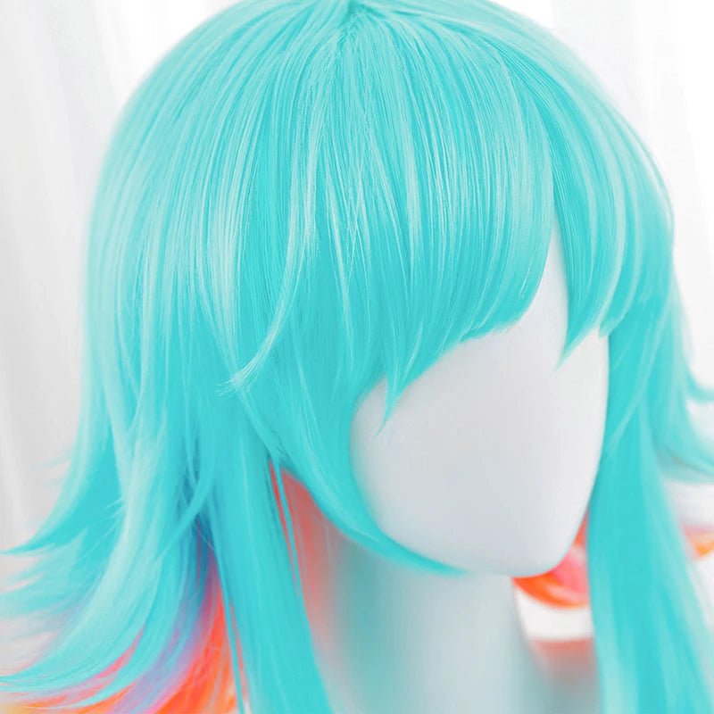 LOL KDA Super Fan Neeko Косплей Парик 35-40см Смешанный Цвет Женщины Термостойкий Синтетический Волосы