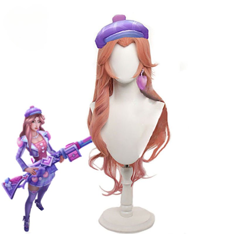 LOL Сердцебол и Очаровательный Кейтлин Костюмный Парик 85см Женский Валентина