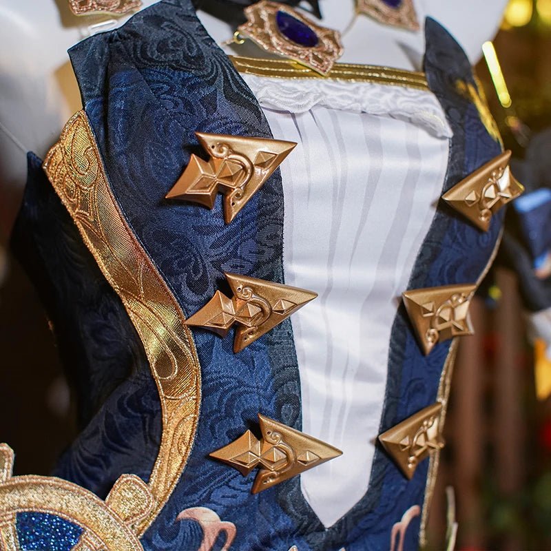 Genshin Impact Fontaine Navia Костюм для косплея Spina di Rosula Стимпанк платье с шляпой Женский наряд на Хэллоуин