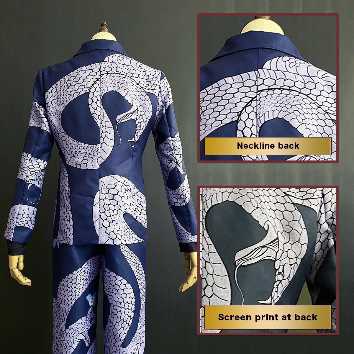 Токийский аниме костюм Риндо Хайтани Змеиный костюм Фиолетовый для косплея, Хэллоуина, Рождества