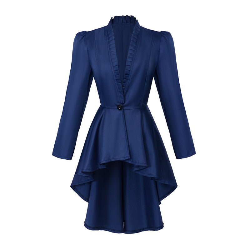 Винтажное готическое платье с высоким и низким подолом – женский средневековый косплейный костюм с длинными рукавами