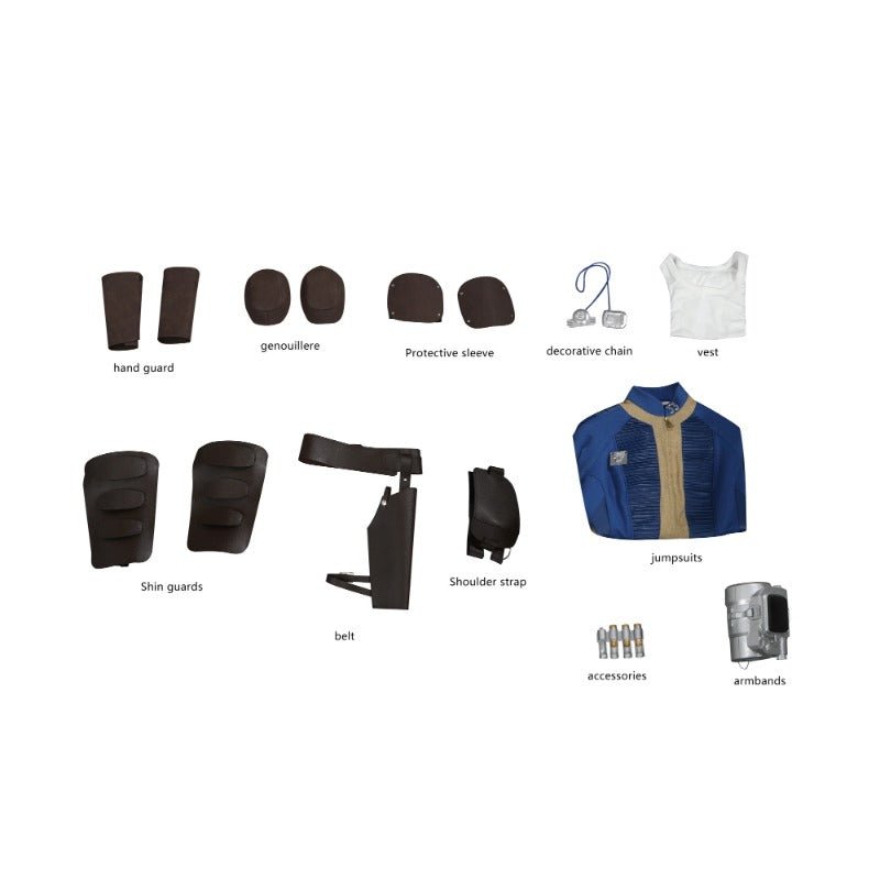 Костюм Люси из Vault 33 - Синий аниме костюм для женщин с аксессуарами