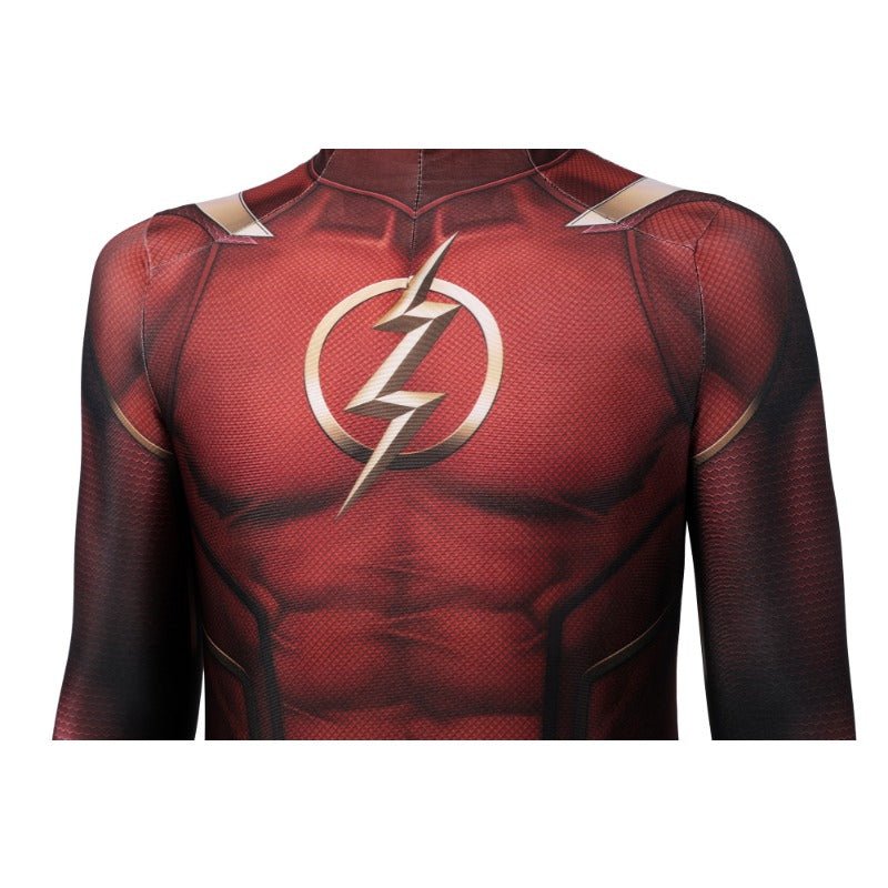 Костюм Флэша Барри Аллена для детей на Хэллоуин 3D принт комбинезон маска