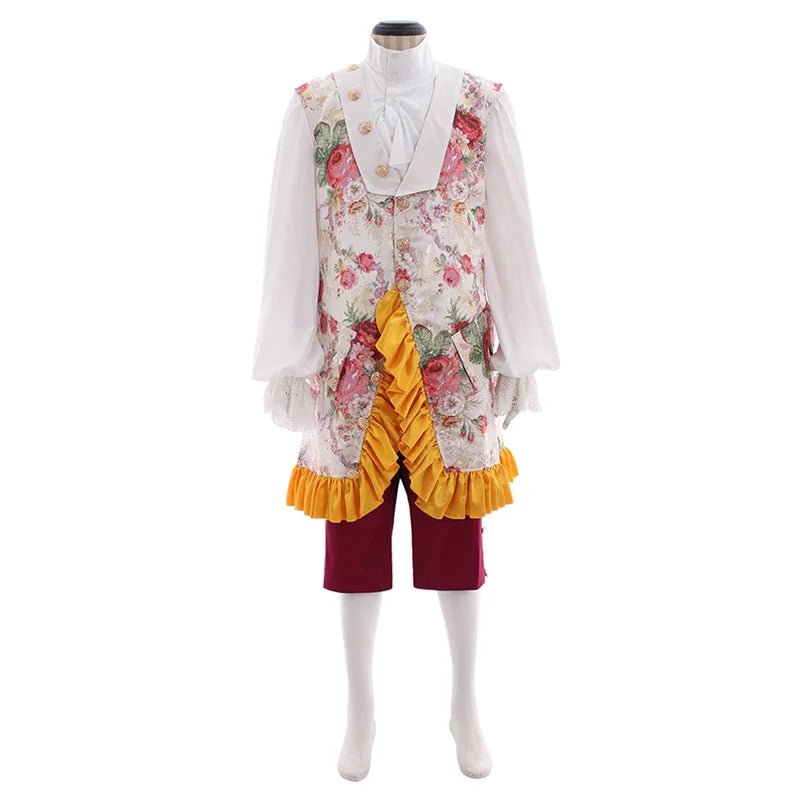 Пурпурный барочный костюм для мужчин - Рококо средневековый костюм для свадеб и вечеринок | Серия Animegrad