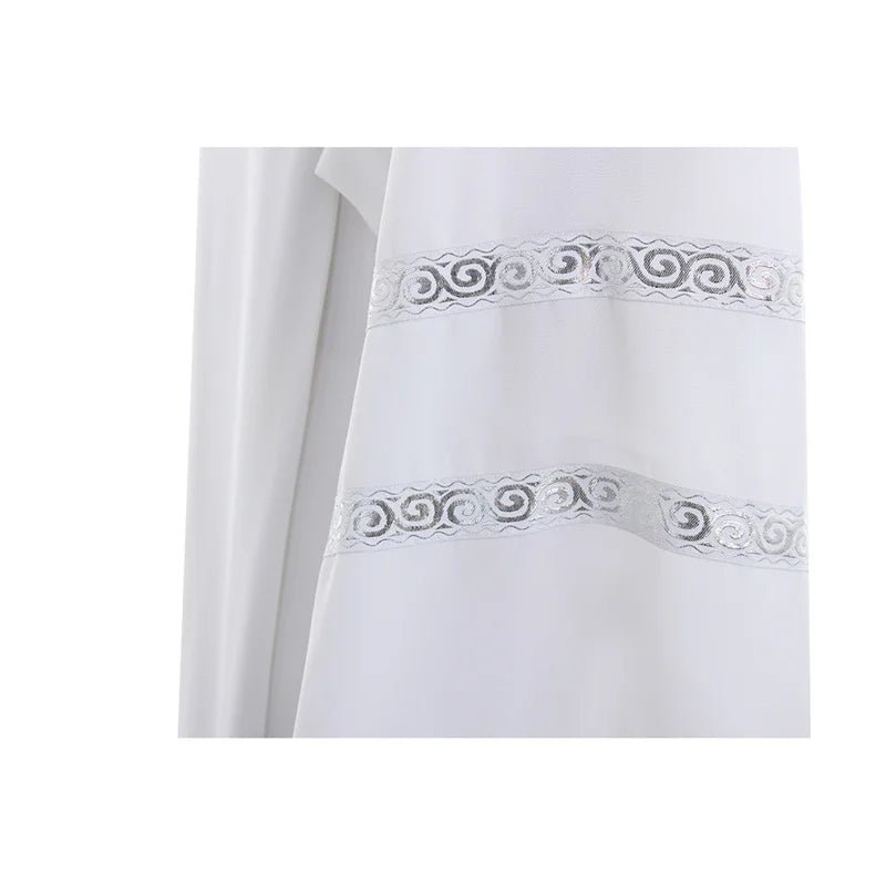 Средневековая одежда духовенства - Белая риза с вышивкой для мужчин | Animegrad