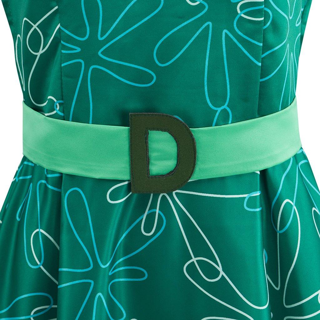 Костюм Disgust для косплея | Зеленый наряд для женщин | Костюм для вечеринки на Хэллоуин